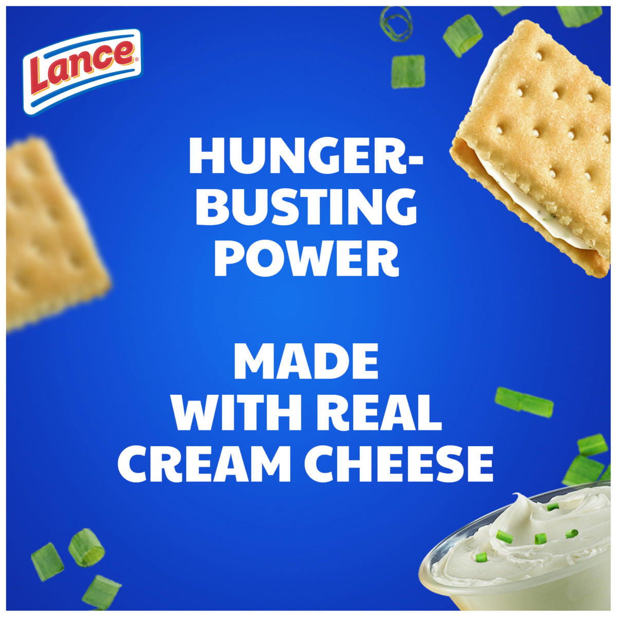 Eight-pack display of Lance crackers for easy, portable snacking.