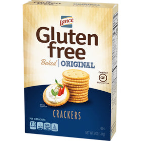 Lance gluten free crackers original baked crisp texture close-up.