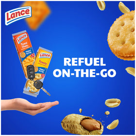 Two Toastchee crackers on a plate, perfect for lunch or snack time.
