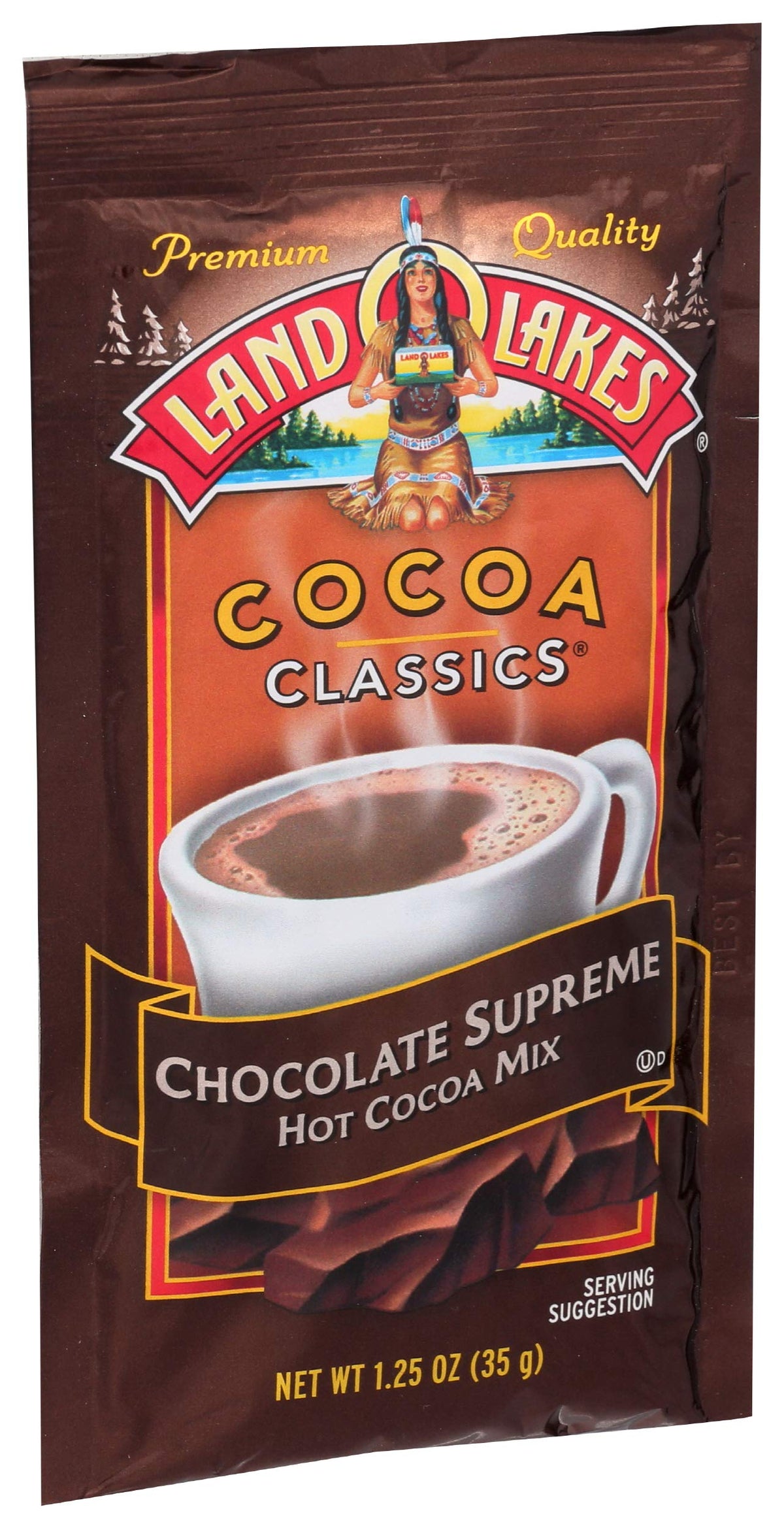 Land O Lakes Chocolate Supreme packaging label highlights flavor and convenience.