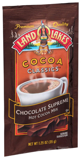 Land O Lakes Chocolate Supreme packaging label highlights flavor and convenience.