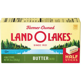 Land O Lakes Quarter Salted Butter 8 oz wrapper perfect for spreading on toast