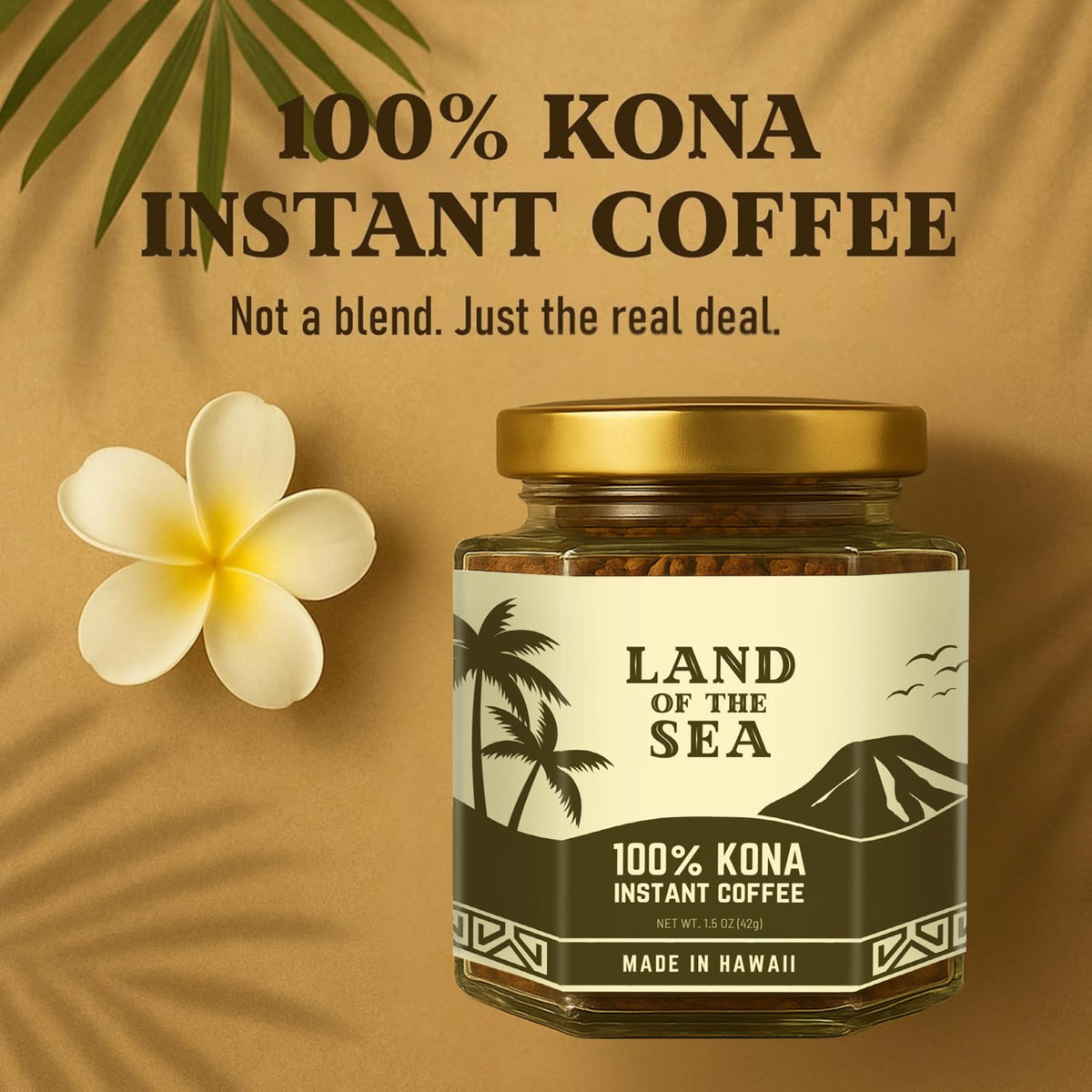 Land of the Sea Kona coffee pour, ready to brew a quick, smooth cup.