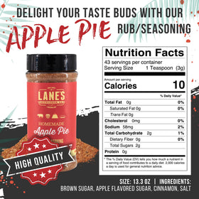 Lane's Apple Pie Seasoning ice-cream topping with cinnamon apple brightness