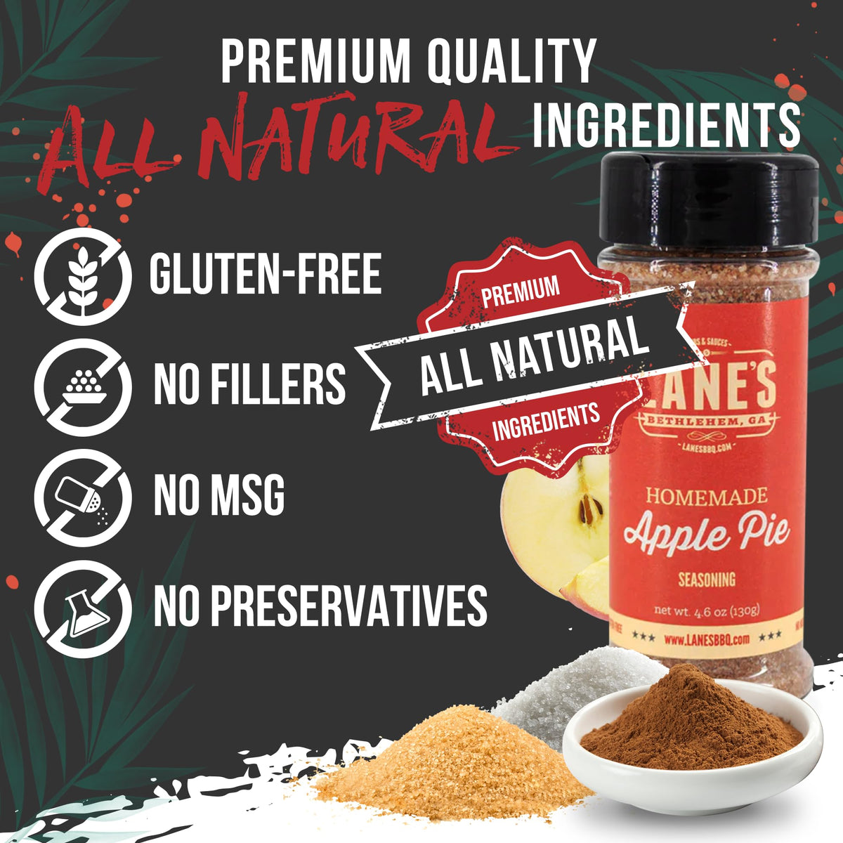 Lane's Apple Pie Seasoning spice bowls ready for muffins and desserts
