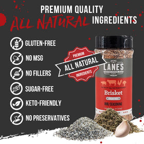 Lane's Brisket Rub on pork ribs delivers rich, balanced BBQ flavor