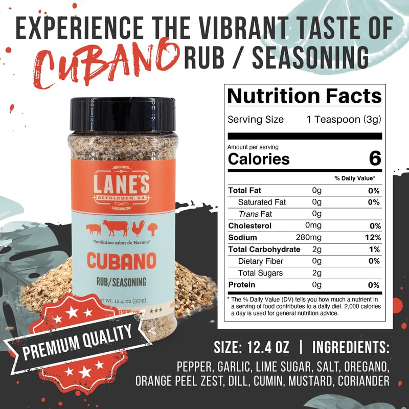 Lane's Cubano easy-pour lid designed for quick seasoning.