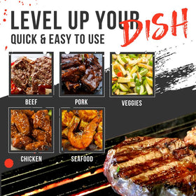 Lane's Honey Sriracha Seasoning on pork chops for a sweet-spicy crust