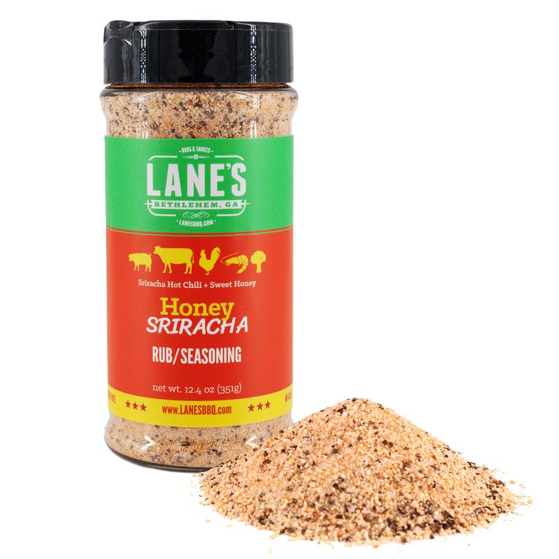 Lane's Honey Sriracha Seasoning pour bottle ready to sprinkle on dishes