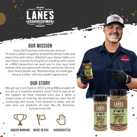 Lane's Legendary Chicken Rub pantry ready spice for meal prep.
