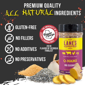 Lane's Q-Nami rub on pork ribs boosts savory umami profile.