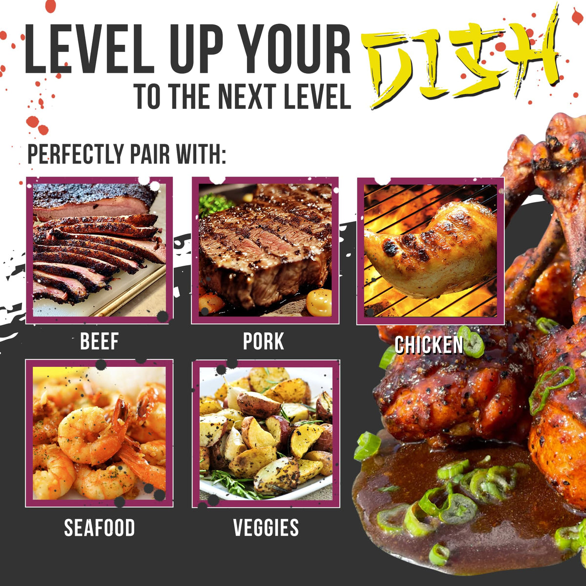 Lane's Q-Nami rub on seafood dish enhances aroma and depth.