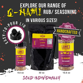 Lane's Q-Nami rub shaker lid makes daily seasoning effortless.