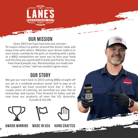 Lane's 50/50 mix in a kitchen staple setup for daily meals.