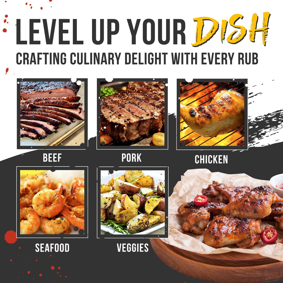 Lane's Signature BBQ Rub USA-made label signals quality and clean label ingredients