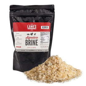 Lane's Signature Brine bag setup ready for turkey soaking to boost moisture.
