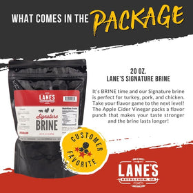Gluten-free Lane's Signature Brine supports dietary flexibility.