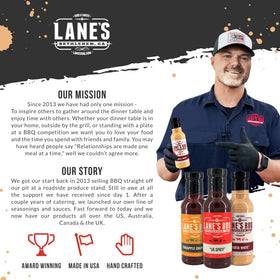 Lane's Sorta White BBQ Sauce 13.5oz packaging for gatherings