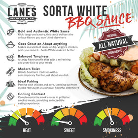 Lane's Sorta White BBQ Sauce dipping plate scene for versatile use