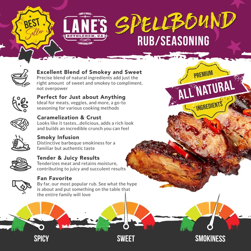 Close-up of Lane's Spellbound seasoning texture for even coating.