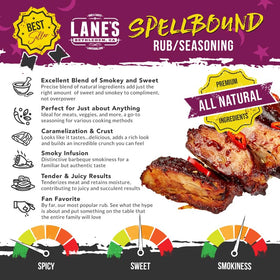 Close-up of Lane's Spellbound seasoning texture for even coating.