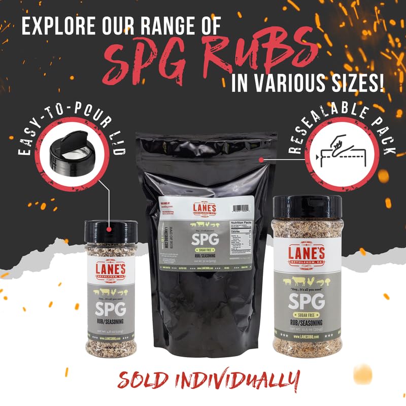 Lane's SPG jar with easy lid offers convenient daily seasoning.