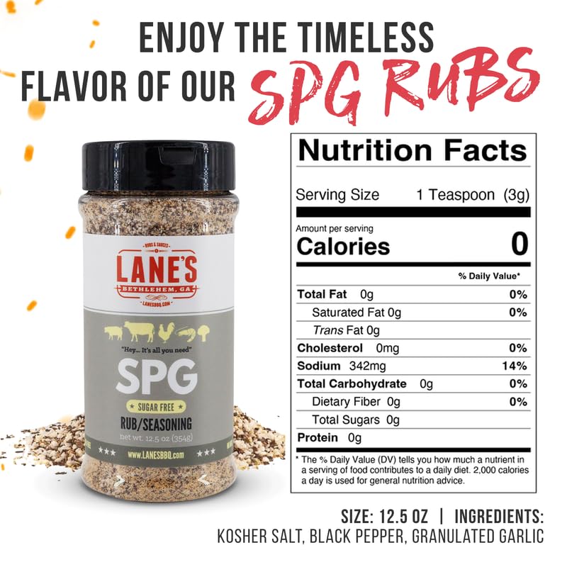 Lane's SPG boosts pork, veggies, and seafood with a bold, balanced profile.