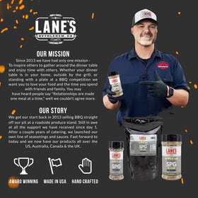 Lane's SPG sprinkle-action adds aroma and depth to grilled dishes.