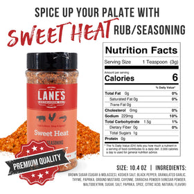 Lane's Sweet Heat rub on a steak boosts grilled flavor.