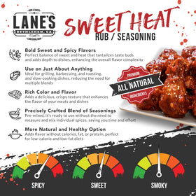 Lane's Sweet Heat label close-up highlights clean MSG-free ingredients.