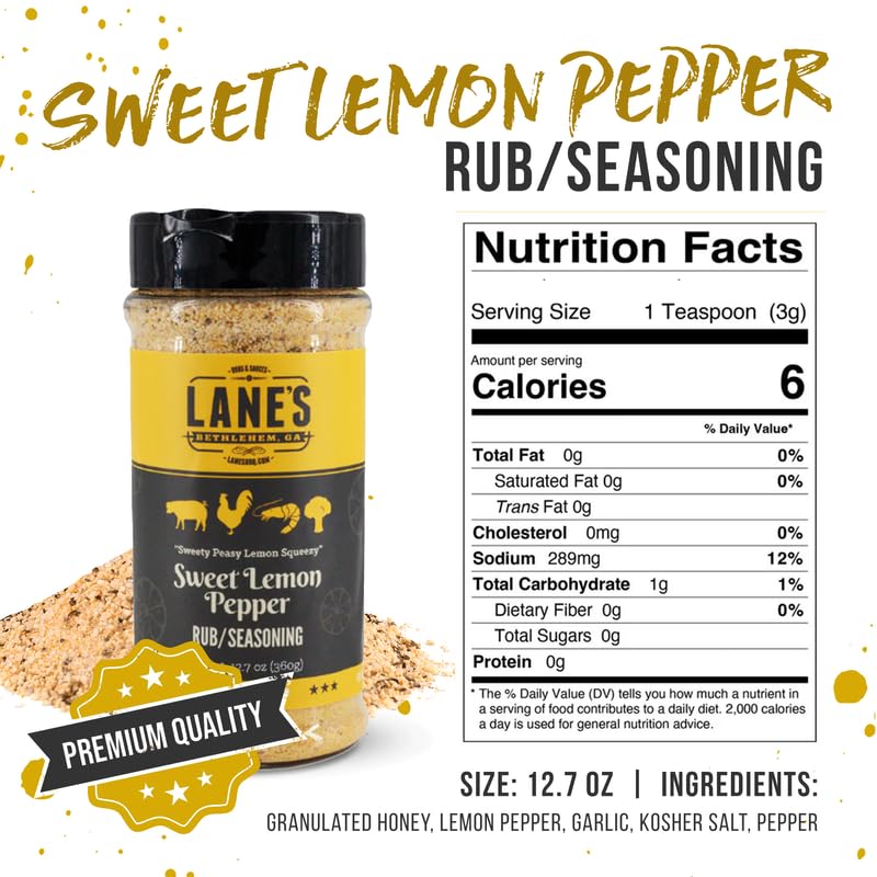Lane's Sweet Lemon Pepper on seafood dish adds bright citrus notes