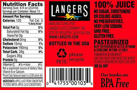Langers Apple Juice glass serve, ideal for family hydration.
