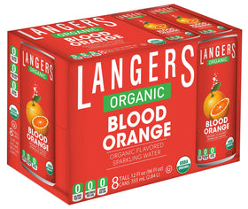 Langers Blood Orange sparkling water bottle for a refreshing, zero-calorie on-the-go option.