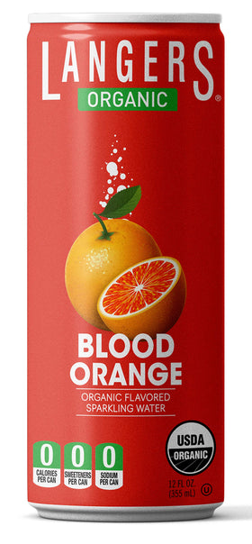 Langers Blood Orange sparkling water can delivers crisp flavor with zero calories.