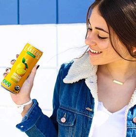 Chilled Langers Meyer Lemon sparkling water on ice with zero calories