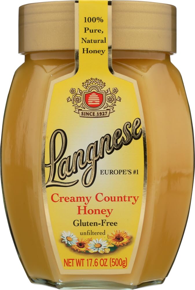 Langnese Creamy Country Honey jar 176-oz with smooth texture for spreading