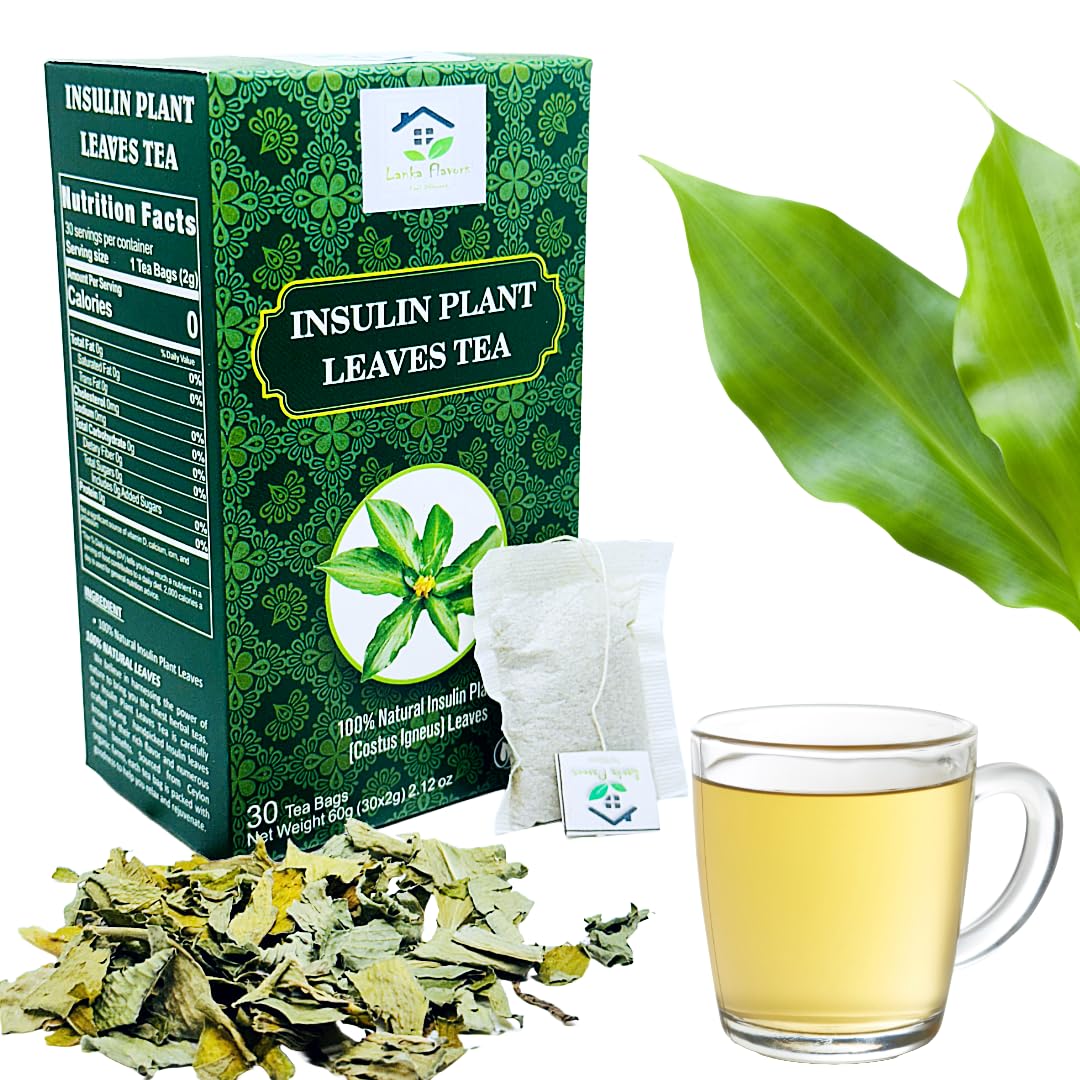 Lanka Flavors Costus Igneus tea bags in a box, for a calming tea experience.