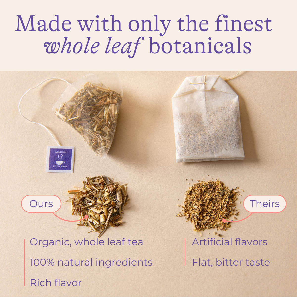Plastic-free, plant-based packaging of HotTea Mama Morning Rescue.