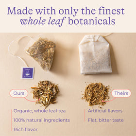 Plastic-free, plant-based packaging of HotTea Mama Morning Rescue.