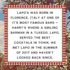 Lapo's brand-logo on can reinforces premium alcohol-free option.