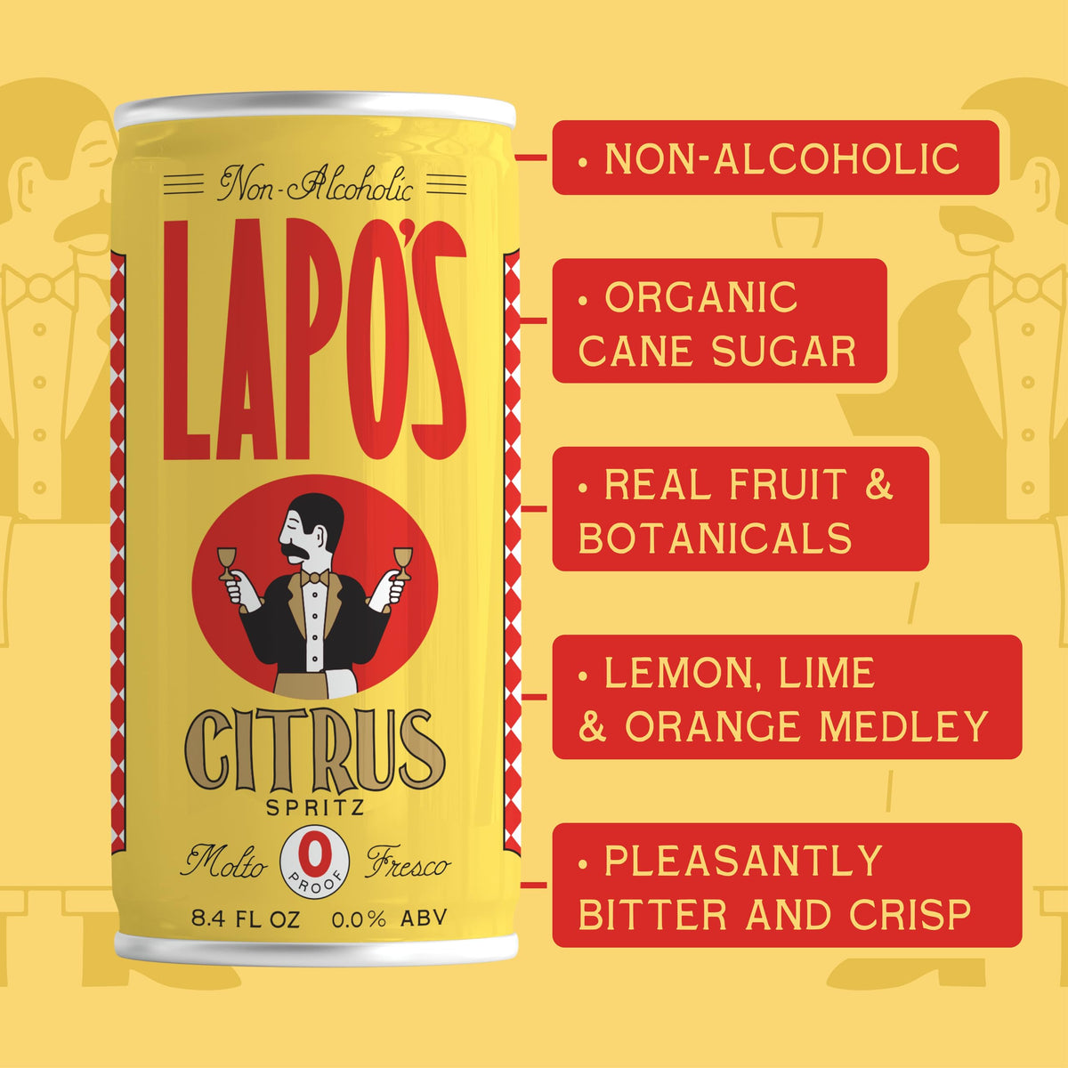 Pouring Lapo's Citrus Spritz into a glass, citrus aromas fill the room.