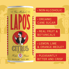 Pouring Lapo's Citrus Spritz into a glass, citrus aromas fill the room.