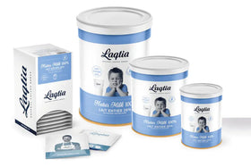 Laqtia instant full cream milk served in glass for ready-to-drink convenience