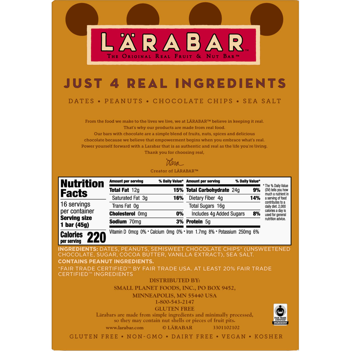 Larabar 25.6 oz box packaging ready for family snacking
