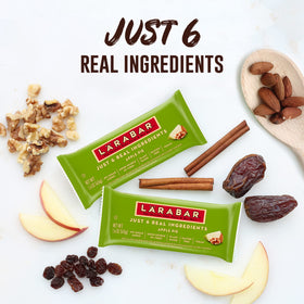 LÄRABAR Apple Pie bar closeup reveals chewy texture and real ingredients.