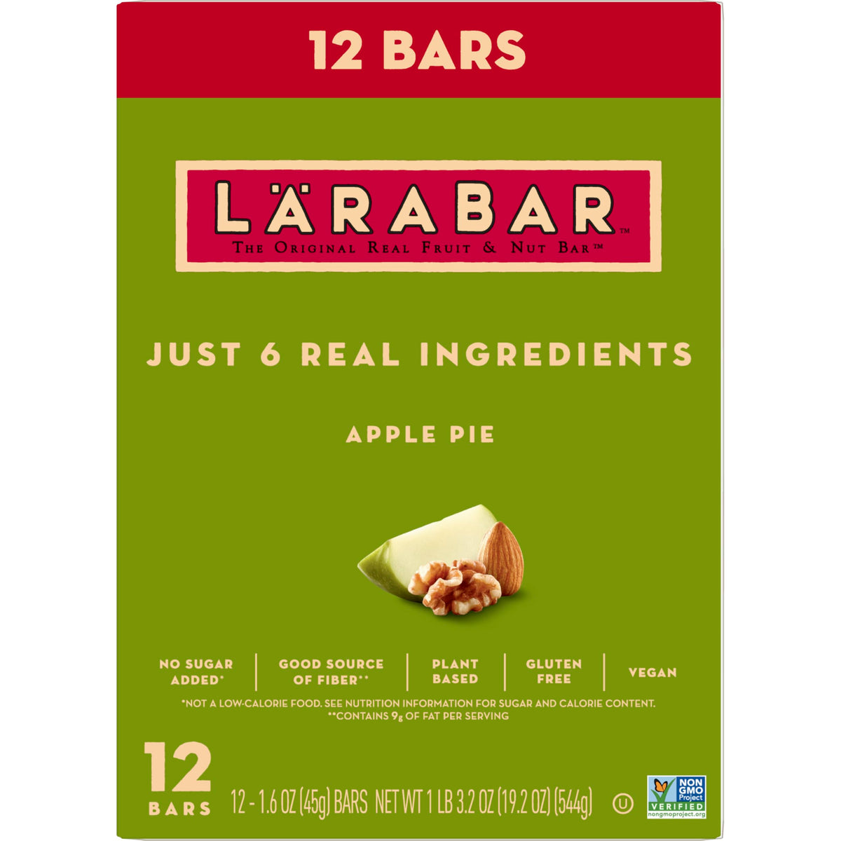 LÄRABAR Apple Pie bar packaging box emphasizes portability and ease of use