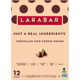 LÄRABAR Chocolate Chip Cookie Dough bar on the go for a quick lunchbox snack