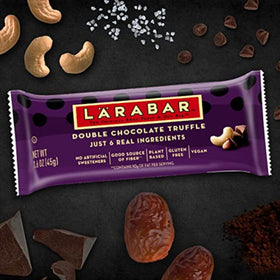 LÄRABAR Double Chocolate Truffle bar, indulgent flavor in a wholesome bite.