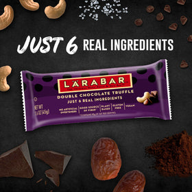 LÄRABAR Double Chocolate Truffle ingredients highlight dates and cashews for natural sweetness.