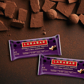 LÄRABAR Double Chocolate Truffle on the go, packable and mess-free snack.